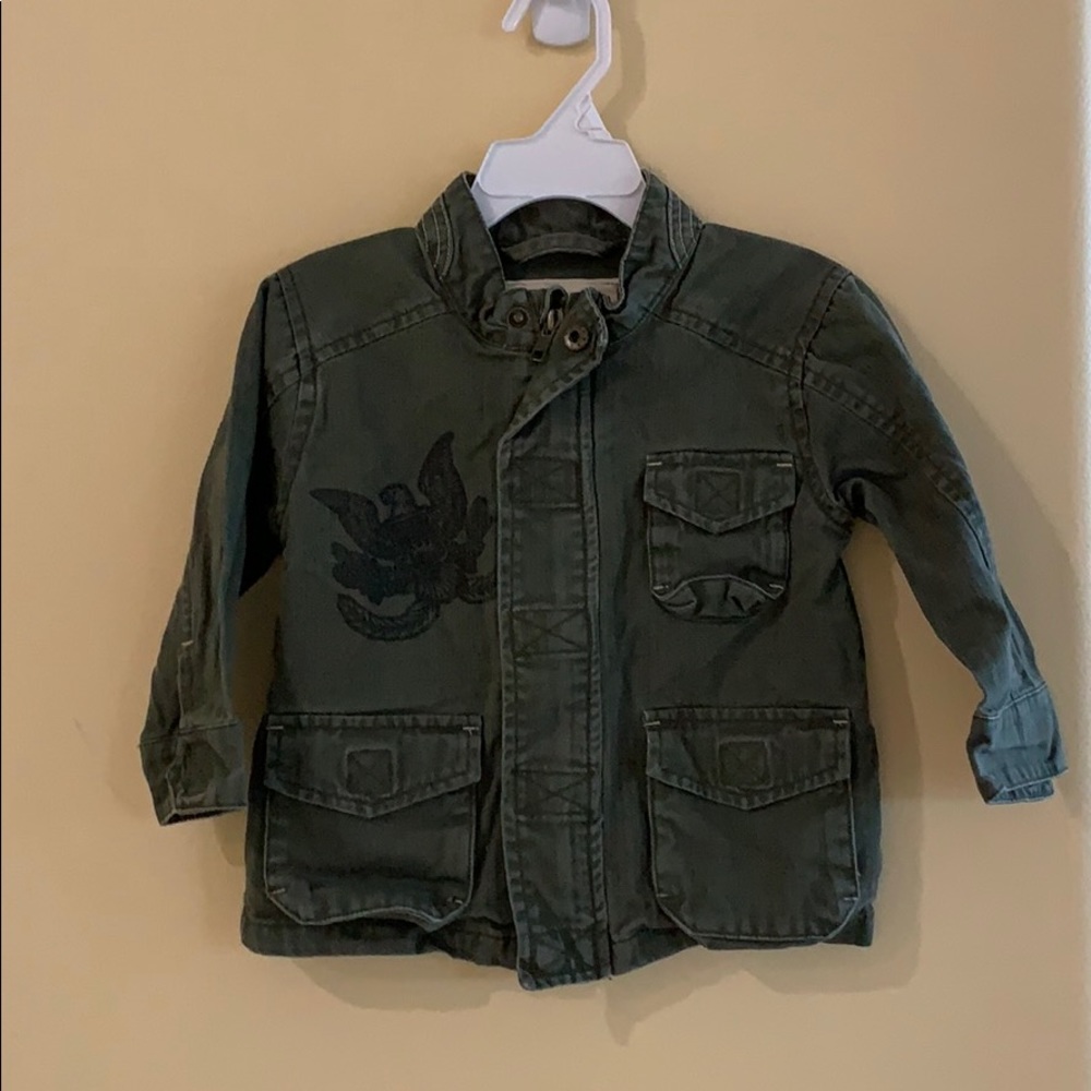 18 month distress green Jacket zip up